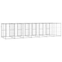 Berkfield Durable Outdoor Dog Kennel Galvanised Steel 16.94 M2 - thumbnail 4