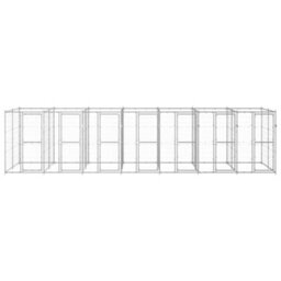 Berkfield Durable Outdoor Dog Kennel Galvanised Steel 16.94 M2