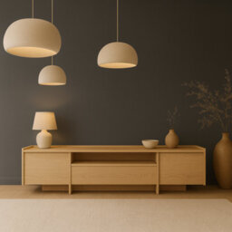 Impact Furniture Sideboard Lowboard Tv Unit Long Low Cabinet 200Cm Wide Storage Washed Light Oak Modern Japandi - thumbnail 3
