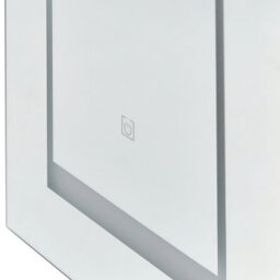 Beliani Luxor 40 X 60 Cm Wall-Mounted Bathroom Mirror Cabinet Black Glass With Warm Led Lighting - thumbnail 6