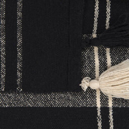 Beliani Blanket Kulac Cotton 130 X 170 Cm Black - thumbnail 7