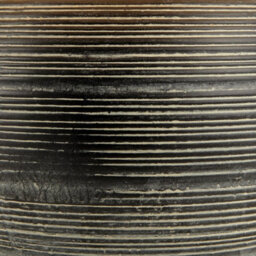 Furniturebox Uk Ripple Grey & Black Textured Ceramic Round Table Lamp - thumbnail 8