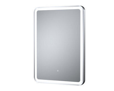 Balterley Quixhill Rectangular Framed Led Touch Sensor Mirror With Demister, 700X500mm - Chrome - image 1