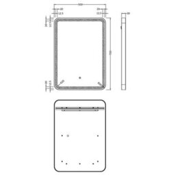 Balterley Quixhill Rectangular Framed Led Touch Sensor Mirror With Demister, 700X500mm - Chrome - thumbnail 5
