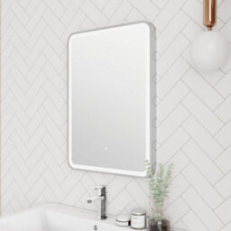 Balterley Quixhill Rectangular Framed Led Touch Sensor Mirror With Demister, 700X500mm - Chrome - thumbnail 3