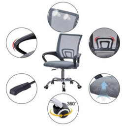 Adjustable Height Ergonomic Mesh Home Office Chair Computer Chair - thumbnail 3