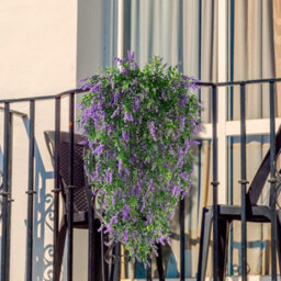 2 Pack Artificial Hanging Ivy Plants, 70 Cm (Purple), Artificial Silk Orchid Flowers With 5 Branches For Home Wall Decoration - thumbnail 3