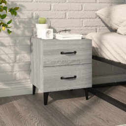 Berkfield Bedside Cabinet Grey Sonoma 40X35X47.5 Cm - thumbnail 1