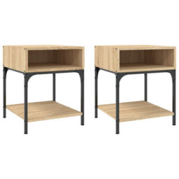 Berkfield Elegant Bedside Tables 2 Pcs Sonoma Oak 40X41X50 Cm Engineered Wood - thumbnail 1