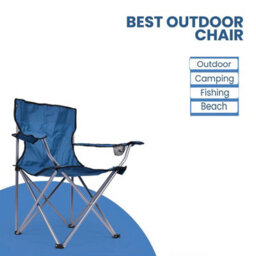 Mantraraj Camping Folding Chairs Patio Outdoor Portable Garden Beach Chair Fishing Lounger Seat With Cup Holder Blue - thumbnail 6