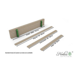 Nodax Super King Bed 6Ft Slats - Solid Pine Wood Replacement Slats, Sustainable, Eco-Friendly Material, Easy Assembly - Set Of 16 - thumbnail 2