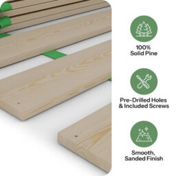 Nodax Super King Bed 6Ft Slats - Solid Pine Wood Replacement Slats, Sustainable, Eco-Friendly Material, Easy Assembly - Set Of 16 - thumbnail 5