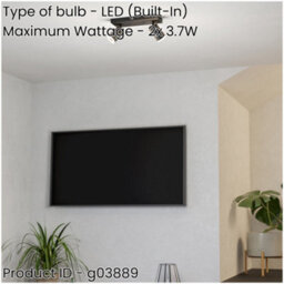 Loops Sleek Black Bar Ceiling Spotlight For Indoor Spaces - Modern Design & Elegant Illumination - thumbnail 2
