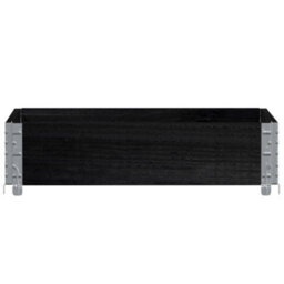 Berkfield Garden Planter Black 80X60 Cm Solid Wood Pine - thumbnail 3