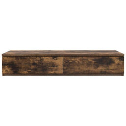 Berkfield Bedside Tables Smoked Oak Engineered Wood 100 X 36.5 X 16.5 Cm - thumbnail 6