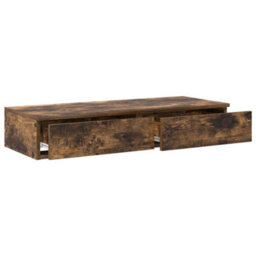Berkfield Bedside Tables Smoked Oak Engineered Wood 100 X 36.5 X 16.5 Cm - thumbnail 5