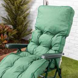 Alfresia Relaxer Garden Chair, Green Frame With Classic Green Cushion - thumbnail 2