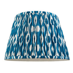 Loops Elegant Set Of 2 Handcrafted Marlin Blue Tapered Lamp Shades - 35Cm - thumbnail 5