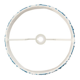 Loops Elegant Set Of 2 Handcrafted Marlin Blue Tapered Lamp Shades - 35Cm - thumbnail 4