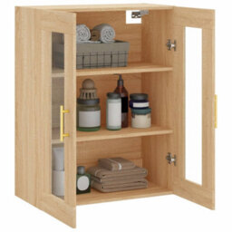 Berkfield Wall Mounted Cabinet Sonoma Oak 69.5X34X90 Cm - thumbnail 5