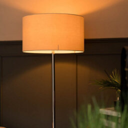 Valuelights Charles Chrome Floor Lamp With Cream Shade - thumbnail 3