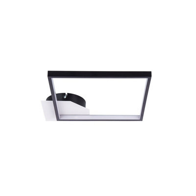 Luminosa Lighting Luminosa Oslo Integrated Led Semi Flush Ceiling Light Matt Black Led 3000K