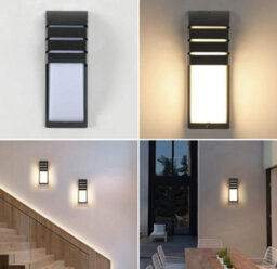 Outdoor Black Wall Light Waterproof Ip65 Led Warm Light 12W 58X12Cm 2 Pack - thumbnail 7