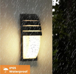 Outdoor Black Wall Light Waterproof Ip65 Led Warm Light 12W 58X12Cm 2 Pack - thumbnail 4