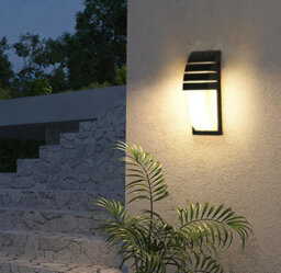 Outdoor Black Wall Light Waterproof Ip65 Led Warm Light 12W 58X12Cm 2 Pack - thumbnail 5