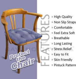 Gc Gaveno Cavailia 4 Pcs Seat Cushions For Dining Chairs Garden Indoor/outdoor Kitchen Chair Cushions With Ties 40X40Cm, Charcoal - thumbnail 2