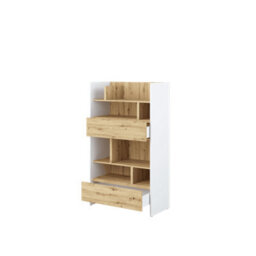 Arte Bed Concept White Matt And Oak Artisan Sideboard Cabinet 92Cm - thumbnail 2
