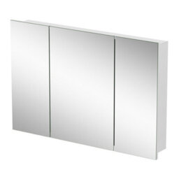 Affine Triple Door Bathroom Mirror Cabinet Cupboard Stainless Steel Wall Mounted 900mm - thumbnail 6