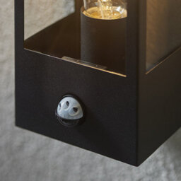 Luminosa Lighting Luminosa Breton Outdoor Box Lantern Matt Black With Pir Motion Sensor, Ip44 - thumbnail 5