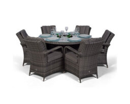 That's Furniture Arizona Round 6 Seater Patio Dining Set With Ice Bucket Drinks Cooler - Grey - thumbnail 6