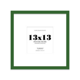 "13X13"" Green Picture Frame - 13X13"" Square Frame With 10X10"" Mount For 13X13""/10X10"" Pictures Moderrn Style Thin Edge, 1 Pack" - thumbnail 1