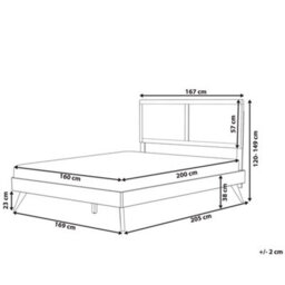 Beliani Bed Istres 160 X 200 Cm (Eu King Size) Natural Ash Wood - thumbnail 3