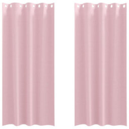Berkfield Modern Curtains With Curtains 2 Pcs Baby Pink 260 X 140 Cm Polyester