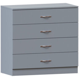 Lassic Vida Designs Riano 3 Piece Bedroom Set (2 Drawer Bedside Chest, 4 Drawer Chest, 2 Door Wardrobe), Grey