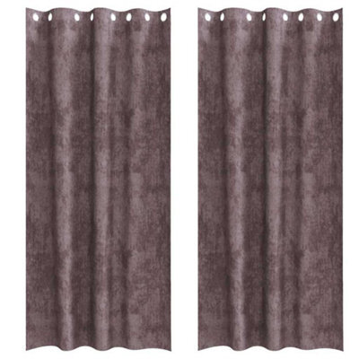 Berkfield Classic Curtain With Curtains 2 Pcs Brown 225 X 140 Cm Velvet - image 1