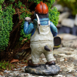 Mining Mole Lantern Resin Garden Ornament Figurine Miner Indoor Outdoor Statue - thumbnail 5