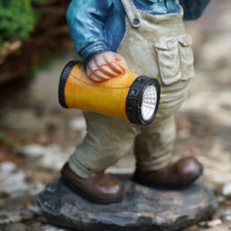 Mining Mole Lantern Resin Garden Ornament Figurine Miner Indoor Outdoor Statue - thumbnail 3