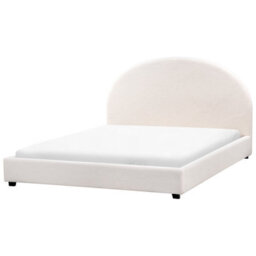 Beliani Bed Boucle Vaucluse 160 X 200 Cm (Eu King Size) Off-White - thumbnail 7