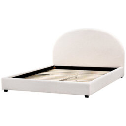 Beliani Bed Boucle Vaucluse 160 X 200 Cm (Eu King Size) Off-White - thumbnail 5