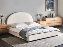 Beliani Bed Boucle Vaucluse 160 X 200 Cm (Eu King Size) Off-White - thumbnail 2