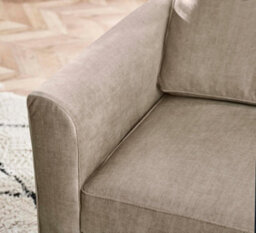 Furniturebox Uk Logan Beige Fabric 3 Seater Sofa - thumbnail 5