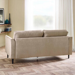 Furniturebox Uk Logan Beige Fabric 3 Seater Sofa - thumbnail 3
