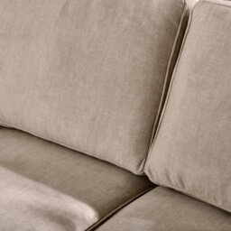 Furniturebox Uk Logan Beige Fabric 3 Seater Sofa - thumbnail 4