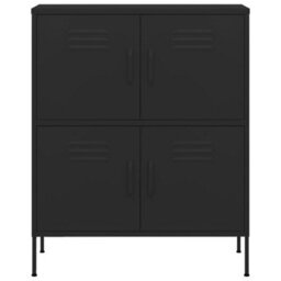 Vidaxl Storage Cabinet Black 80X35X101.5 Cm Steel - thumbnail 3