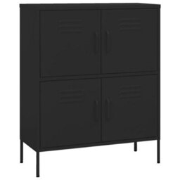 Vidaxl Storage Cabinet Black 80X35X101.5 Cm Steel - thumbnail 5
