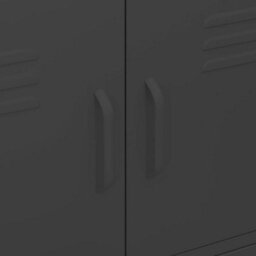 Vidaxl Storage Cabinet Black 80X35X101.5 Cm Steel - thumbnail 7